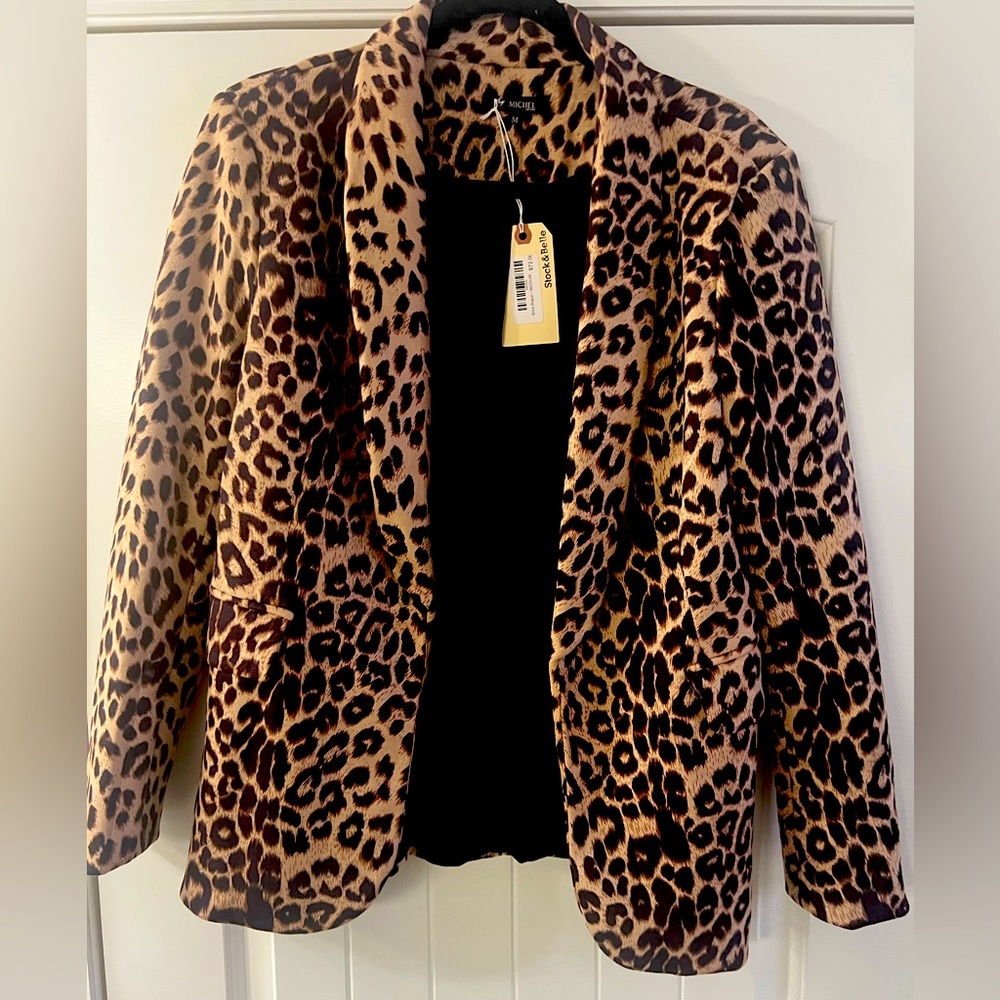 Leopard Print Blazer